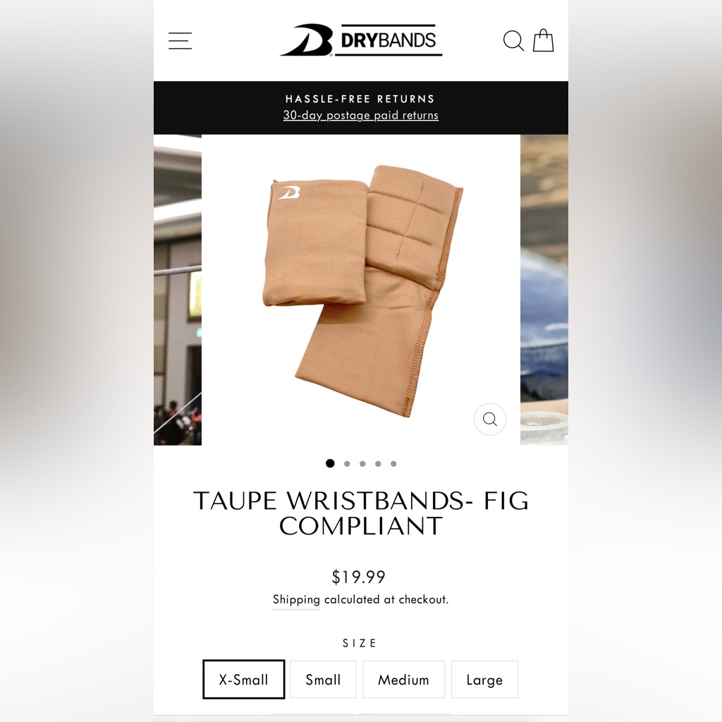 Gymnastic Wrist Bands Dry Bands Xs
